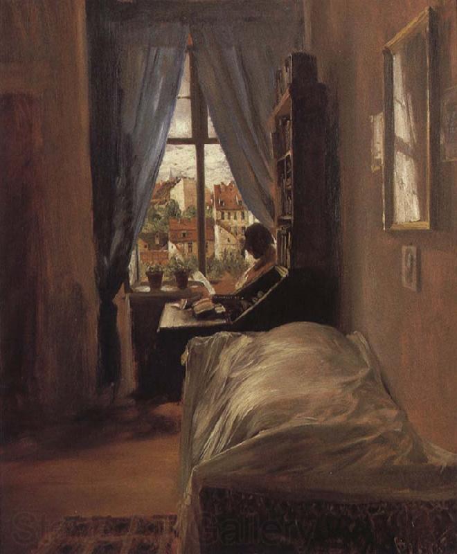 Adolph von Menzel The Artist-s Bedroom in the Ritterstrabe Norge oil painting art